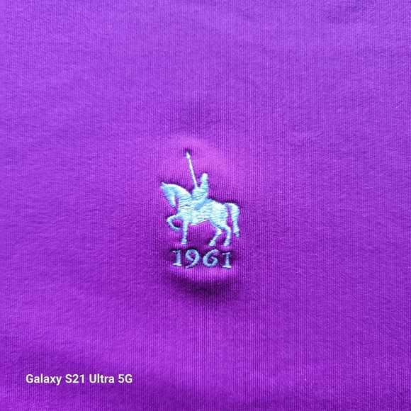 Peter Millar Summer Comfort Mens Golf Polo Logo 1961 Polo Horse Purple Size XL - Picture 5 of 7